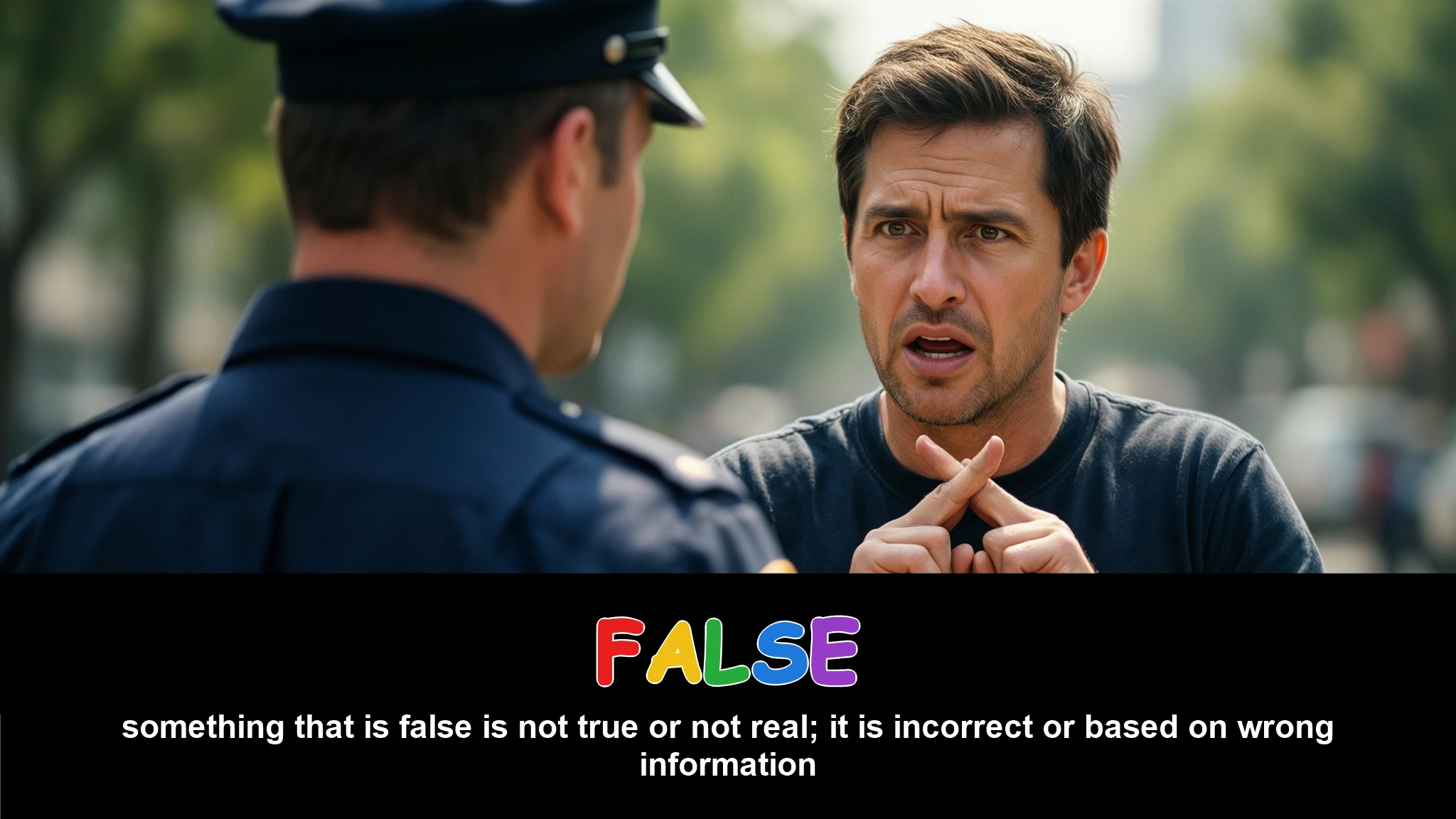 English Illustration for false